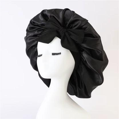 Sleeping Hat Women Satin Solid Night Sleep Cap Hair Care Bonnet Nightcap for Women Men Unisex Cap Bonnet De Nuit Shower Turban