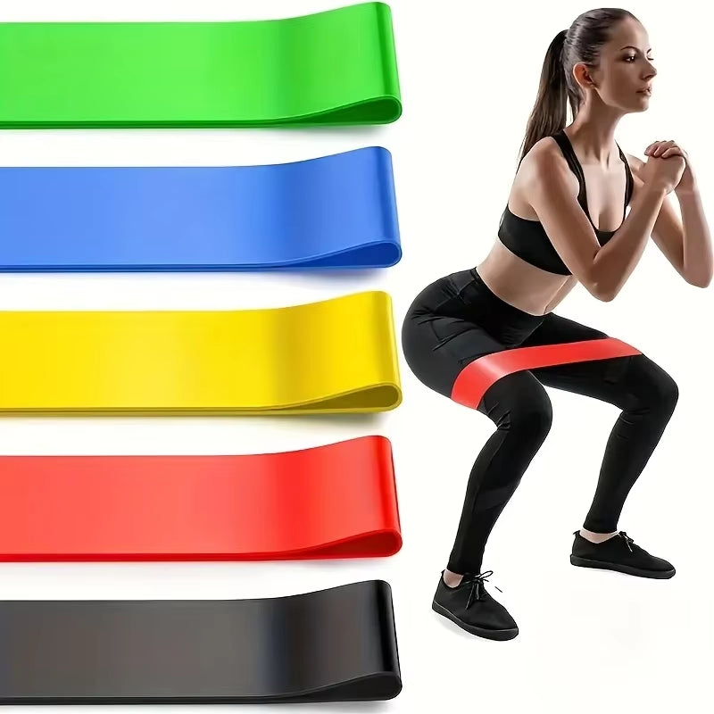TPE Yoga Resistance Band, Fitness Resistance Band, Buttock Shaping Band, Exercise Set for Buttock Training and Lifting