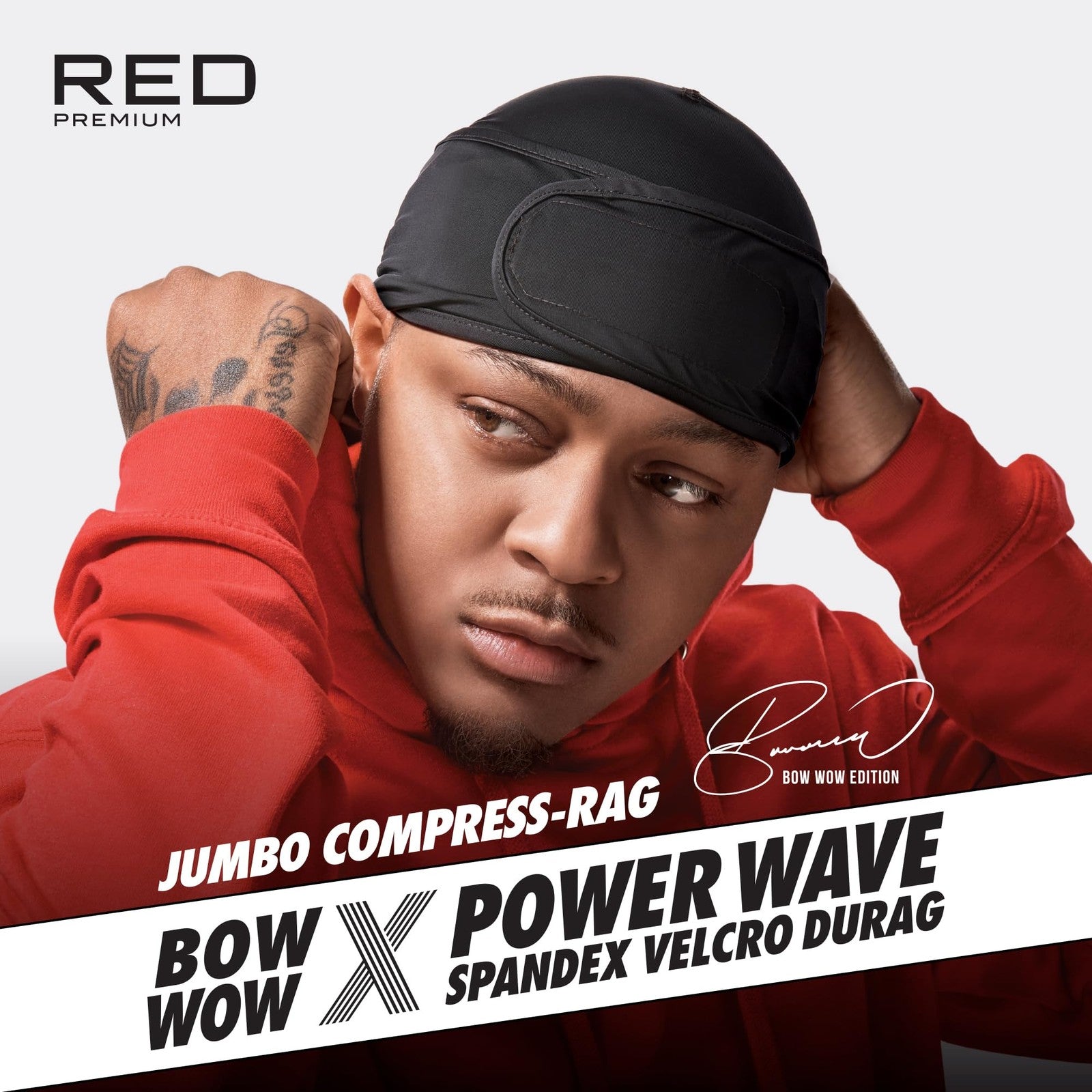 Jumbo Black Charcoal Gray Durag Adjustable Comfortable Design for Hair Protec...