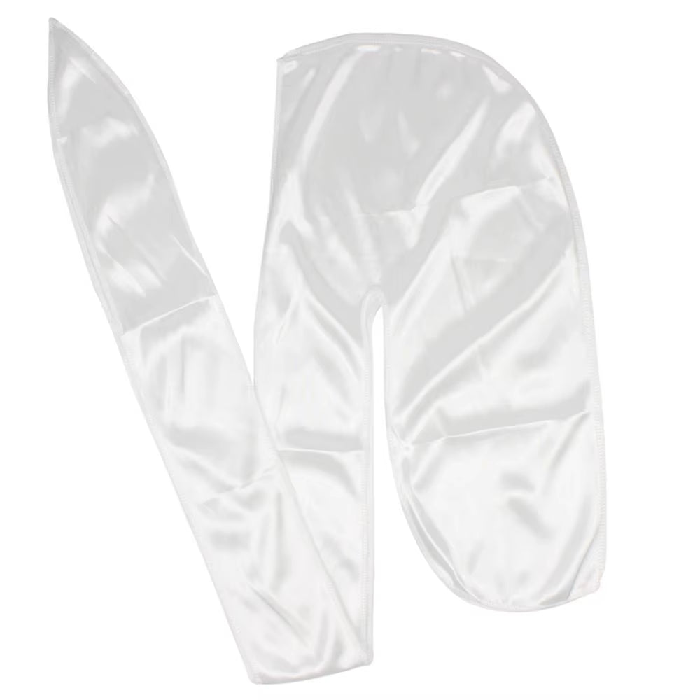 Unisex Men Silk Durag Match Silky Bonnet for Women Silky Durags Bandanas for Men Turban Hat Long Tail Do Durag Waves Cap