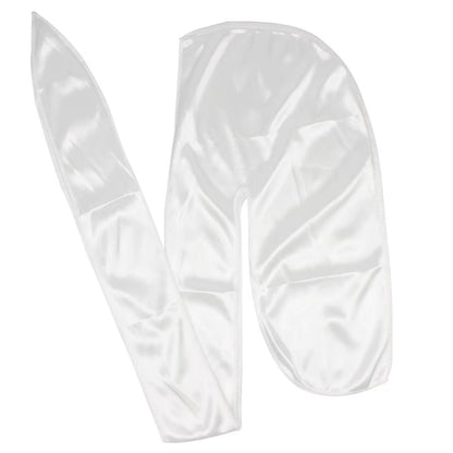 Unisex Men Silk Durag Match Silky Bonnet for Women Silky Durags Bandanas for Men Turban Hat Long Tail Do Durag Waves Cap