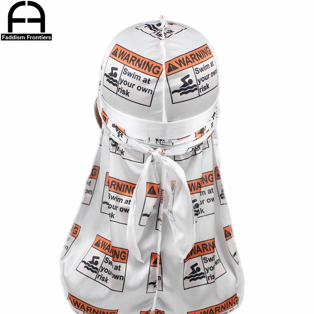 Men Silky Colorful Money Durag Bandanas for Men Silk Durag Long Straps Headwrap Hair Wave Brush Style Durag