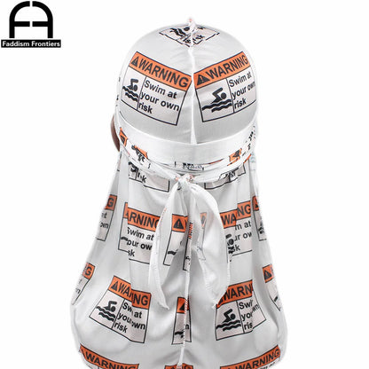 Men Silky Colorful Money Durag Bandanas for Men Silk Durag Long Straps Headwrap Hair Wave Brush Style Durag