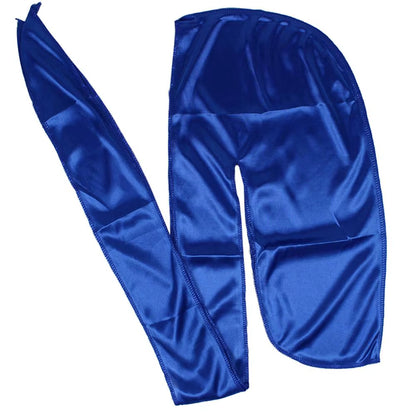 Unisex Men Silk Durag Match Silky Bonnet for Women Silky Durags Bandanas for Men Turban Hat Long Tail Do Durag Waves Cap