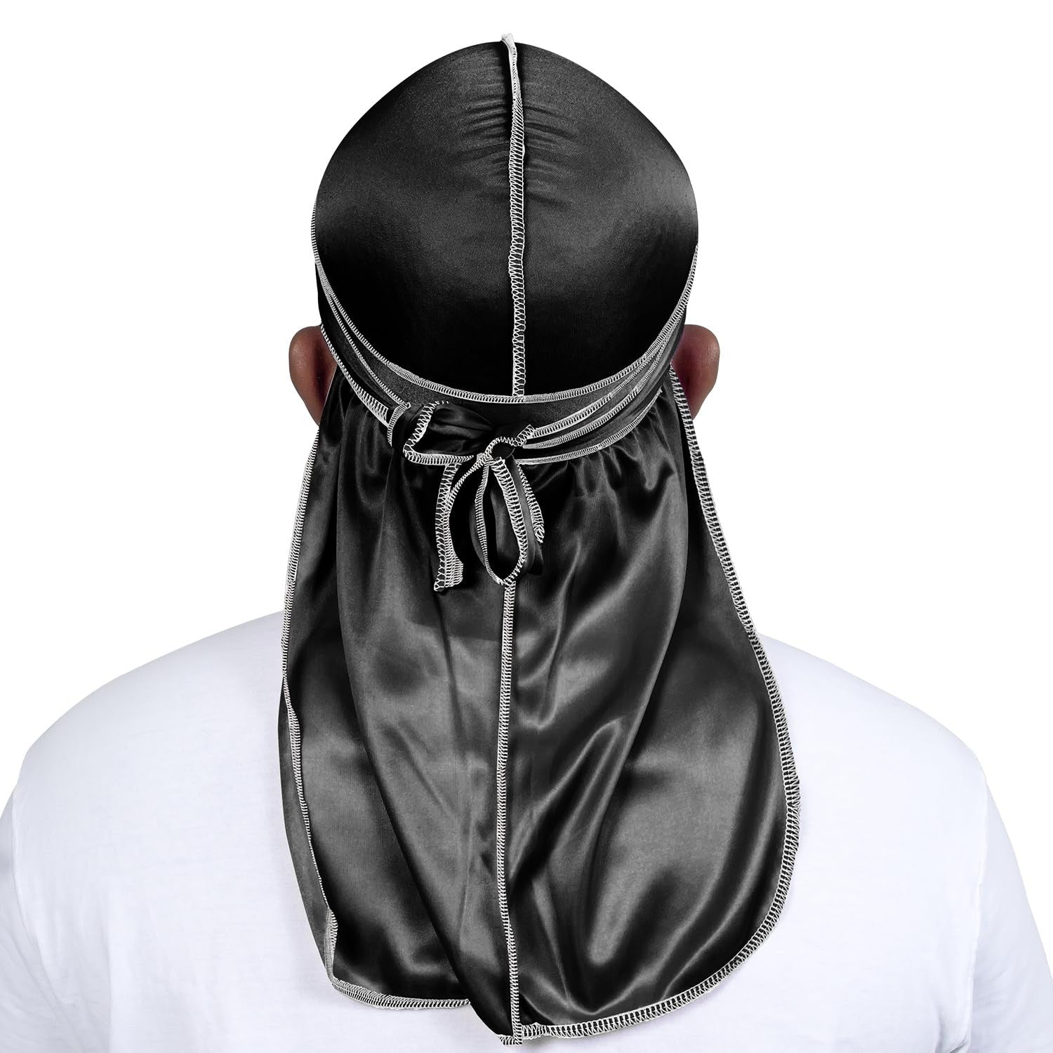 Silky Durags for Men Women 360 Waves with Wave Cap Extra Long Tails