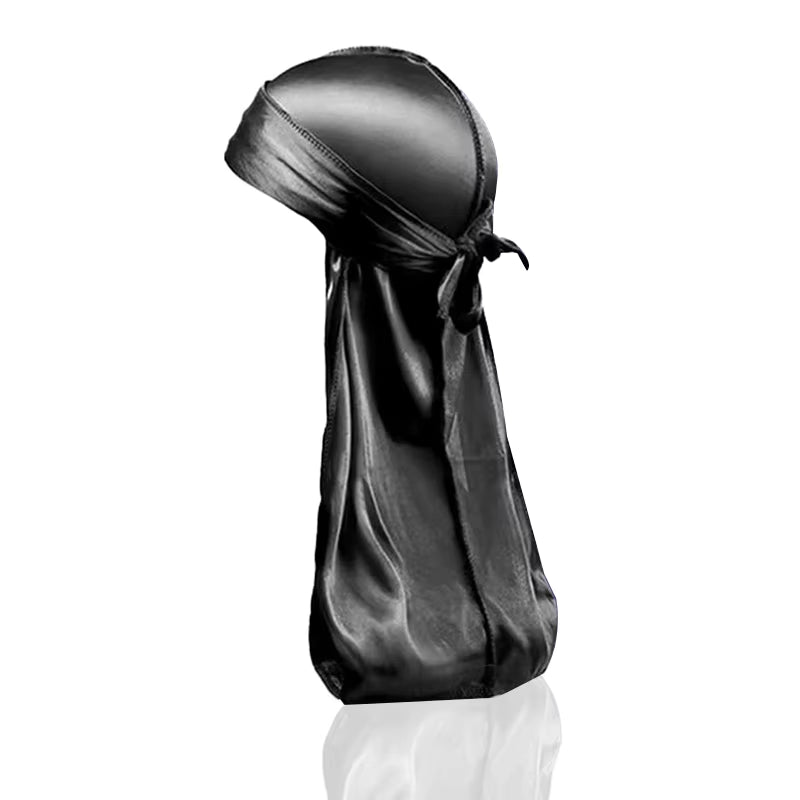 1-4Pcs New Silk Durag Bandana Turban Hat Men Breathable Long Tail Doo Rag for Men Durags Pirate Hat Headband