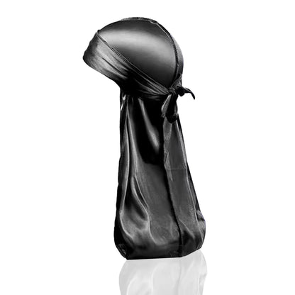 1-4Pcs New Silk Durag Bandana Turban Hat Men Breathable Long Tail Doo Rag for Men Durags Pirate Hat Headband