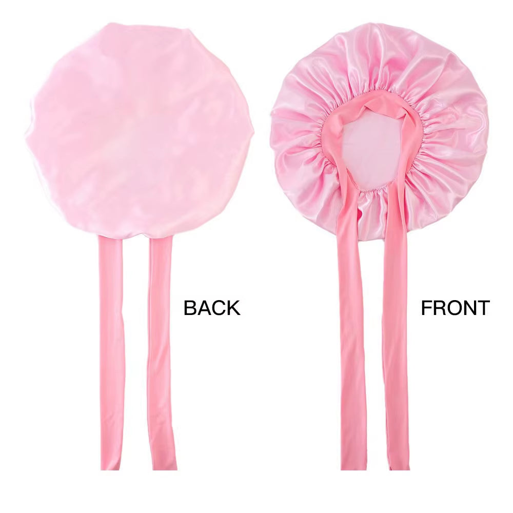 Sleeping Hat Women Satin Solid Night Sleep Cap Hair Care Bonnet Nightcap for Women Men Unisex Cap Bonnet De Nuit Shower Turban