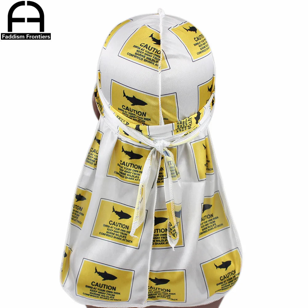 Men Silky Colorful Money Durag Bandanas for Men Silk Durag Long Straps Headwrap Hair Wave Brush Style Durag